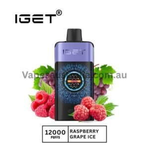 iget one 12000 puffs raspberry grape ice