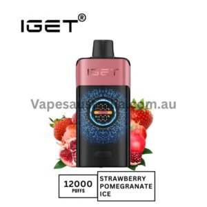 iget one 12000 puffs strawberry pomegranate ice