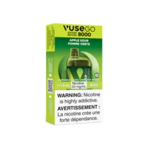 vuse go edition 8k disposable vape apple sour, 8000 puffs, 15ml