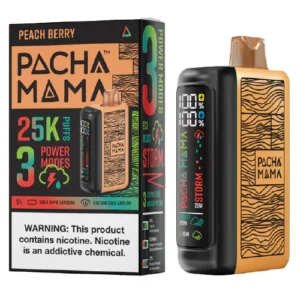 peach berry disposable vape (25000 puffs) by pachamama 25k