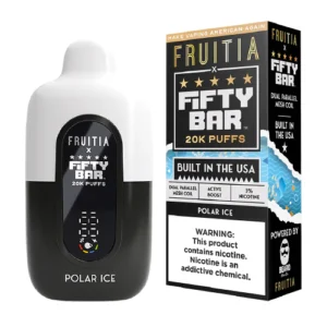 polar ice disposable vape (20000 puffs) by fruitia x fifty bar