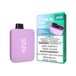 stlth titan pro disposable blueberry watermelon ice, 15000 puffs
