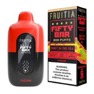 swedish disposable vape (20000 puffs) by fruitia x fifty bar