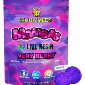 very berry muha meds live resin mamba gummies 3000mg