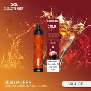 x qlusive mega cola ice – 3500 puffs