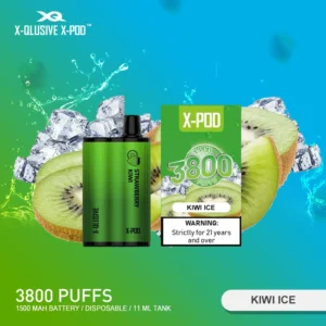 x qlusive x pod kiwi ice – 3800 puffs