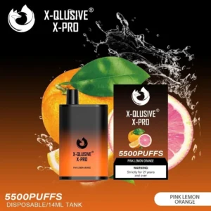 x qlusive x pro pink lemon orange – 5500 puffs