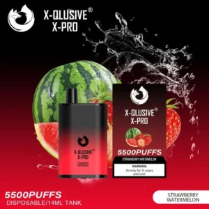 x qlusive x pro strawberry watermelon – 5500 puffs