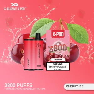x qlusive x pod cherry ice – 3800 puffs