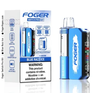 blue razz ice foger switch pro kit 30k puffs