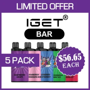 iget bar – 3500 puffs – 5 pack