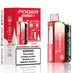 strawberry cupcake foger switch pro kit 30k puffs